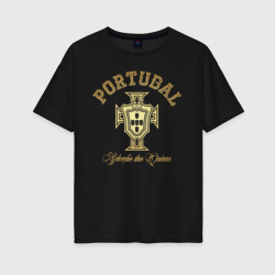 Женская футболка хлопок Oversize Сборная Португалии