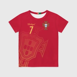 Детская футболка 3D Криштиану Роналду форма