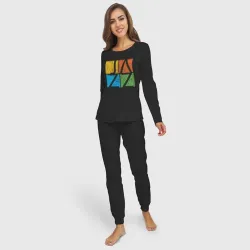 Женская пижама с лонгсливом хлопок Jazz - фото 2