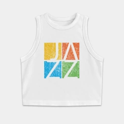 Женская укороченная майка-топ хлопок Jazz