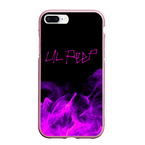 Чехол для iPhone 7Plus/8 Plus матовый LIL PEEP, цвет розовый