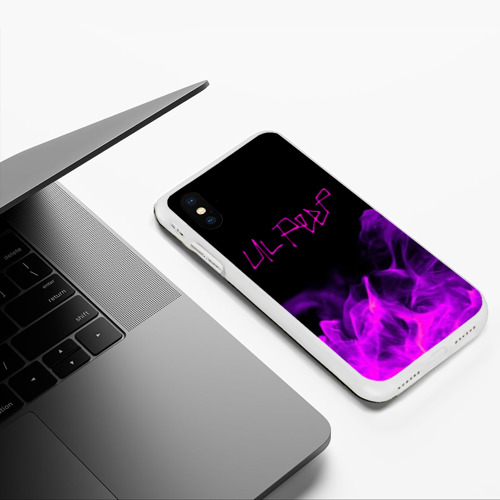 Чехол для iPhone XS Max матовый LIL PEEP, цвет белый - фото 5