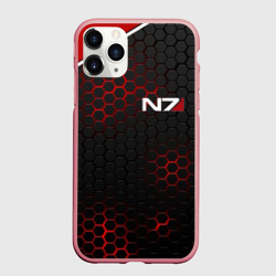Чехол для iPhone 11 Pro Max матовый Mass Effect N7 стальная броня
