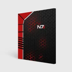 Холст квадратный Mass Effect N7 стальная броня