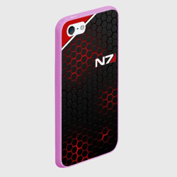 Чехол для iPhone 5/5S матовый Mass Effect N7 стальная броня - фото 2