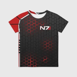 Детская футболка 3D Mass Effect N7 стальная броня