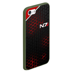 Чехол для iPhone 5/5S матовый Mass Effect N7 стальная броня - фото 2