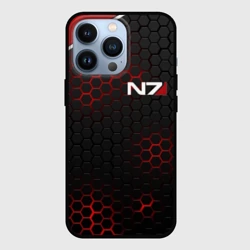 Чехол для iPhone 13 Pro Mass Effect N7 стальная броня