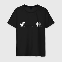 Мужская футболка хлопок Хром динозавр