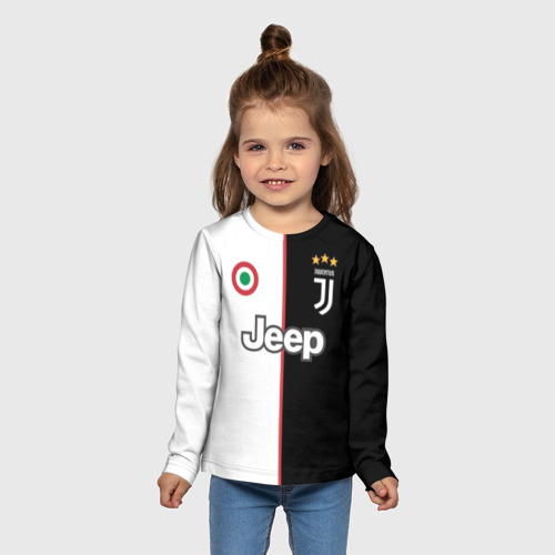 Детский лонгслив 3D Ronaldo Juventus Home 19-20, цвет 3D печать - фото 5