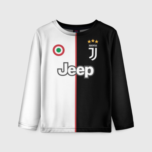 Детский лонгслив 3D Ronaldo Juventus Home 19-20, цвет 3D печать