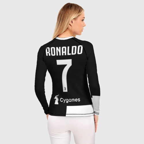 Женский рашгард 3D Ronaldo Juventus Home 19-20, цвет 3D печать - фото 4