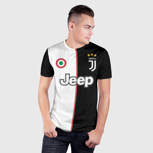 Мужская футболка 3D Slim Ronaldo Juventus Home 19-20, цвет 3D печать - фото 3