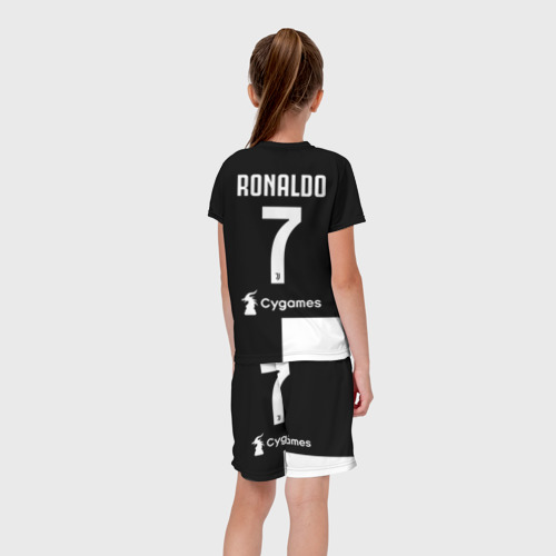 Детский костюм с шортами 3D Ronaldo Juventus Home 19-20, цвет 3D печать - фото 6