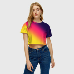 Женская футболка Crop-top 3D Градиент - фото 2