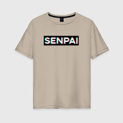 Женская футболка хлопок Oversize Senpai