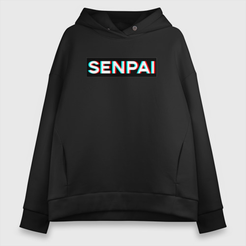 Женское худи Oversize хлопок Senpai, цвет черный