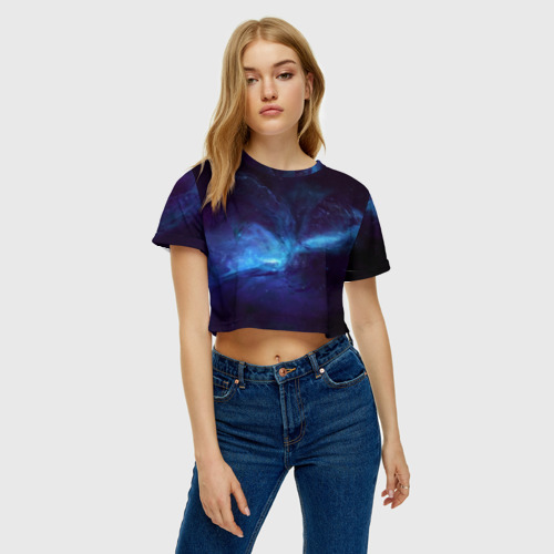 Женская футболка Crop-top 3D Cosmos - фото 3