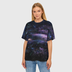 Женская футболка oversize 3D Cosmos - фото 2