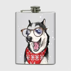 Фляга Хаски сибирская - ученый пёс
