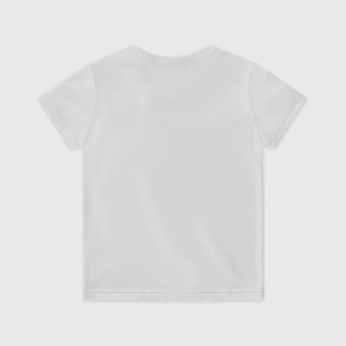 Детская футболка 3D с принтом Хаски сибирская - ученый пёс, вид сзади #1