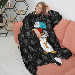 Плед с рукавами Хипстер пингвин - фото 2