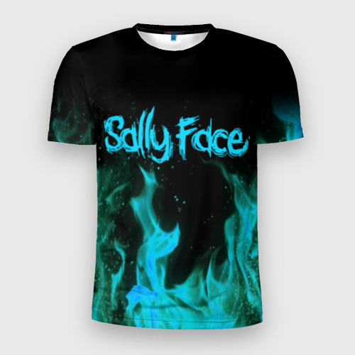 Мужская футболка 3D Slim Sally face fire, цвет 3D печать