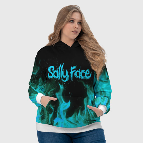 Женская толстовка 3D Sally face fire, цвет 3D печать - фото 6