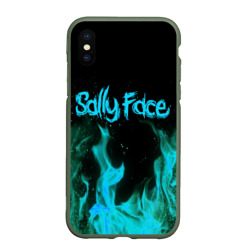 Чехол для iPhone XS Max матовый Sally face fire