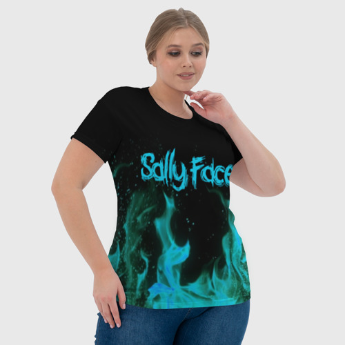 Женская футболка 3D Sally face fire, цвет 3D печать - фото 6