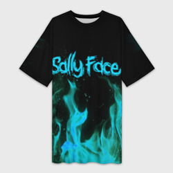 Платье-футболка 3D Sally face fire