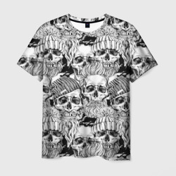 Hipster skulls – Мужская футболка 3D с принтом купить со скидкой в -26%