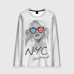 Мужской лонгслив 3D NYC girlfriend