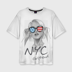 Женская футболка oversize 3D NYC girlfriend