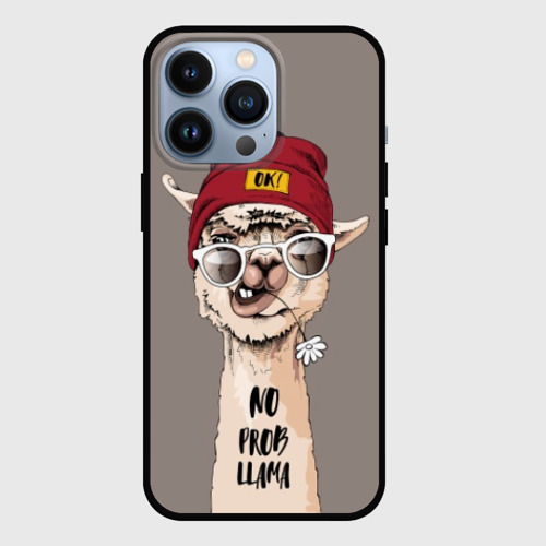 Чехол для iPhone 13 Pro Llama, цвет черный