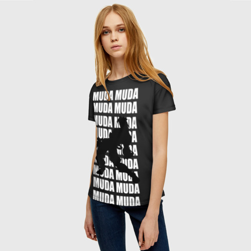 Женская футболка 3D Morioh muda muda, цвет 3D печать - фото 3