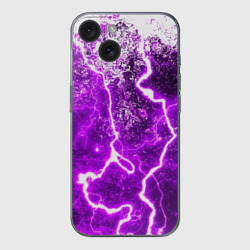 Чехол для iPhone 15 силиконовый с защитой камеры Неоновый storm