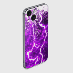 Чехол для iPhone 15 силиконовый с защитой камеры Неоновый storm - фото 2