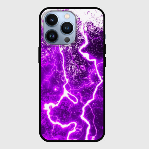 Чехол для iPhone 13 Pro Неоновый storm, цвет черный