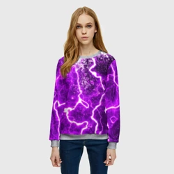 Женский свитшот 3D Неоновый storm - фото 2