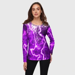 Женский лонгслив 3D Неоновый storm - фото 2