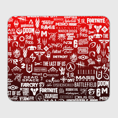Прямоугольный коврик для мышки Логотипы игр