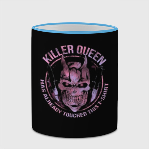 Кружка с полной запечаткой Джо Джо Killer Queen череп, цвет Кант небесно-голубой - фото 4