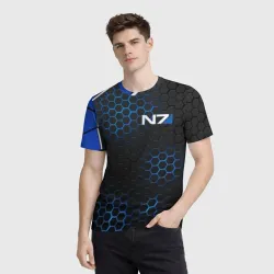 Мужская футболка 3D Mass Effect N7 Масс эффект Н7 - фото 2