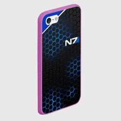 Чехол для iPhone 5/5S матовый Mass Effect N7 Масс эффект Н7 - фото 2