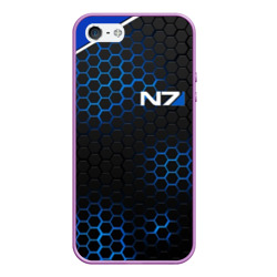 Чехол для iPhone 5/5S матовый Mass Effect N7 Масс эффект Н7