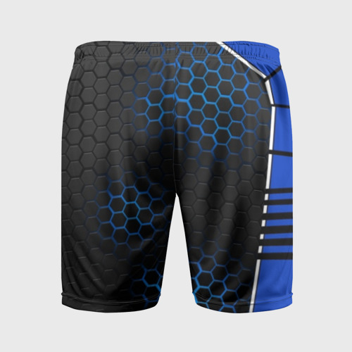 Мужские шорты спортивные с принтом MASS EFFECT N7 | МАСС ЭФФЕКТ Н7, вид сзади #1