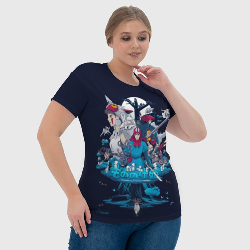 Женская футболка 3D Mononoke Hime, цвет 3D печать - фото 6