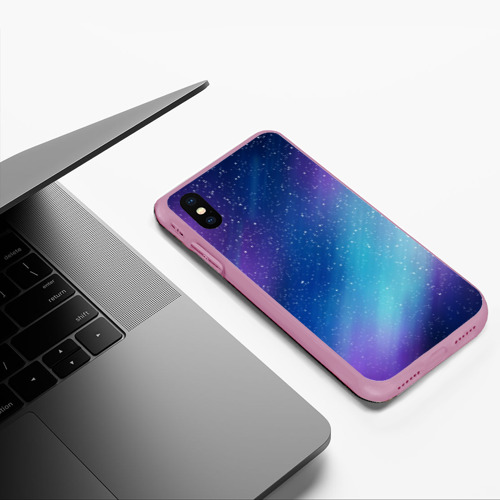 Чехол для iPhone XS Max матовый КРАСКИ КОСМОСА, цвет розовый - фото 5