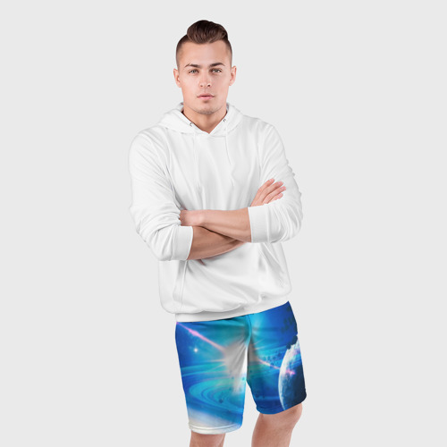 Мужские шорты спортивные с принтом Космос, фото #4